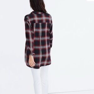 Madewell Plaid Button-Down Shirt in Red and Black